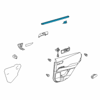 OEM 2015 Lexus RX350 Weatherstrip, Rear Door Glass, Inner LH Diagram - 68174-0E020