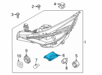 OEM 2022 Hyundai Elantra L.E.D Driver Module-HEADLAMP Diagram - 92180-AB100