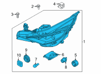 OEM 2022 Hyundai Elantra Lamp Assy-Head, Lh Diagram - 92101-AB100