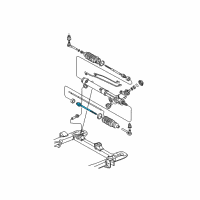 OEM Pontiac Inner Tie Rod Diagram - 26021769