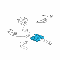 OEM Chrysler 300 Exhaust Muffler And Resonator Diagram - 5290791AE