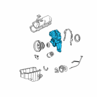 OEM 1996 Ford Thunderbird Front Cover Assembly Diagram - 4F2Z-6019-BA