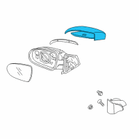 OEM 2020 Hyundai Elantra Rear View Mirror Scalp, Left, Exterior Diagram - 87616-F2000