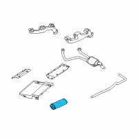 OEM Dodge B2500 Exhaust Resonator Diagram - 52019424