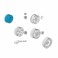 OEM Chevrolet Impala Wheel, Alloy Diagram - 96851720