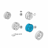 OEM Saturn Vue Wheel Rim Kit, Aluminum Diagram - 19177077