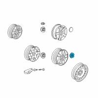 OEM Saturn Vue Wheel Trim CAP Diagram - 25864151