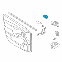 OEM 2019 Infiniti QX50 Power Seat Memory Switch Assembly Diagram - 25491-5NA1A