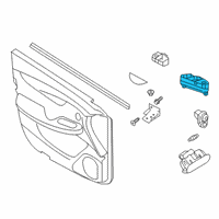 OEM 2020 Infiniti QX50 Main Power Window Switch Assembly Diagram - 25401-5NA1A