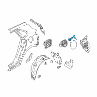 OEM Hyundai Elantra GT Catch & Cable Assembly-Fuel Filler Diagram - 81590-G3000