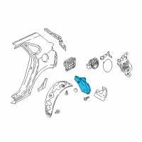 OEM 2018 Hyundai Elantra GT Rear Wheel Rear Guard Assembly, Left Diagram - 86825-G3000