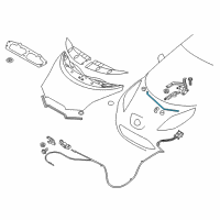 OEM 2017 Nissan Leaf Rod Hood Support Diagram - 65771-3NF0A