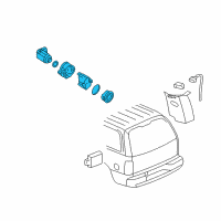 OEM Chevrolet Avalanche 1500 Reverse Sensor Diagram - 88891836