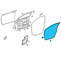 OEM 2018 Toyota C-HR Door Weatherstrip Diagram - 67861-F4010