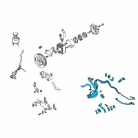OEM Infiniti FX35 Power Steering Hose & Tube Set Diagram - 49710-1CB0A