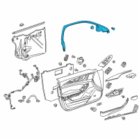 OEM 2019 Cadillac CTS Upper Molding Diagram - 23242708