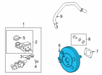 OEM 2022 Hyundai Santa Cruz BOOSTER ASSY-BRAKE Diagram - 59110-R5000