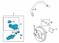 OEM 2022 Hyundai Santa Cruz CYLINDER ASSY-BRAKE MASTER Diagram - 58510-K5000