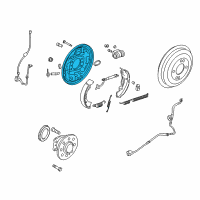 OEM 2013 Hyundai Accent Plate Assembly-Rear Brake Back, RH Diagram - 58365-1R000