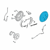 OEM Hyundai Drum Assembly-Rear Brake Diagram - 58411-1R000
