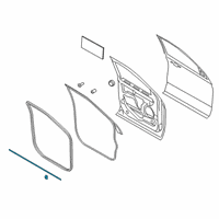 OEM Ford Expedition Lower Weatherstrip Diagram - JL1Z-4020758-A