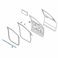 OEM 2018 Lincoln Navigator Lower Weatherstrip Diagram - JL1Z-4020758-A