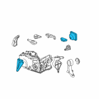 OEM 2002 Saturn L200 Mount Asm, Engine Front Diagram - 90576091