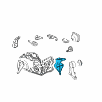 OEM Saturn L200 Bracket, Engine Rear Mount Diagram - 9127182