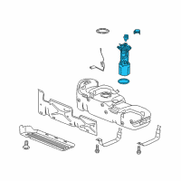 OEM 2018 GMC Sierra 1500 Fuel Tank Fuel Pump Module Kit (W/O Fuel Level Sensor) Diagram - 13513407