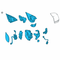 OEM 2020 Honda HR-V Mirror Set, Passenger Side Diagram - 76208-T7W-305