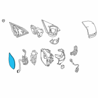 OEM 2022 Honda HR-V Mirror Sub-Assembly, Driver Side (Flat) (Heated) Diagram - 76253-T7W-A31