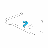 OEM 2000 Nissan Xterra Clip-Stabilizer Mounting Diagram - 56233-7Z000