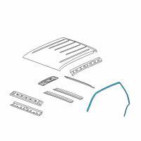 OEM 2012 GMC Sierra 1500 Drip Weatherstrip Diagram - 20816088