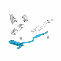 OEM 2016 Jeep Compass Exhaust Muffler And Resonator Diagram - 68142881AE