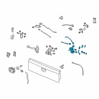 OEM Honda Ridgeline Hinge Set., R. Tailgate (Lower) Diagram - 68741-T6Z-305