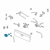 OEM Honda Handle Assy., Tailgate (Upper)*NH830M* (LUNAR SILVER METALLIC) Diagram - 74811-T6Z-A11ZB