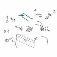 OEM 2020 Honda Ridgeline Lock, Driver Side Tailgate Diagram - 74851-T6Z-A02