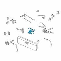 OEM Honda Synchronizer Assy., Tailgate Diagram - 74870-T6Z-A01