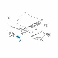 OEM 2006 Honda Accord Lock Assembly, Hood Diagram - 74120-SDA-A12