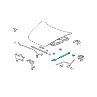 OEM 2003 Honda Accord Stay Assembly, Driver Side Hood Opener Diagram - 74195-SDB-A02