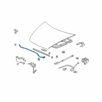 OEM Honda Accord Stay, Hood Opener Diagram - 74145-SDC-A00