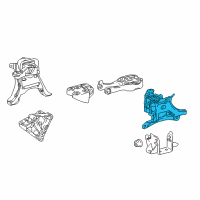 OEM Toyota C-HR Side Mount Diagram - 12372-0T581