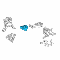 OEM 2021 Toyota C-HR Rear Mount Bracket Diagram - 12364-0T030