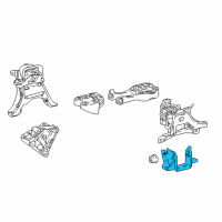 OEM 2021 Toyota C-HR Side Mount Bracket Diagram - 12325-0T490