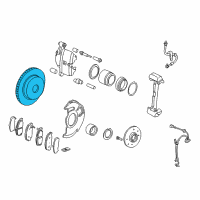 OEM 1998 Honda Civic Disk, Front Brake Diagram - 45251-S5D-A10