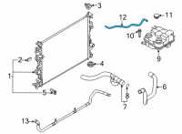 OEM 2021 Ford Escape HOSE - OVERFLOW Diagram - LX6Z-8075-A