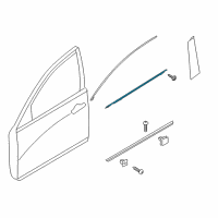 OEM 2017 Kia Cadenza WEATHERSTRIP Assembly-Front Door Belt Diagram - 82220F6000