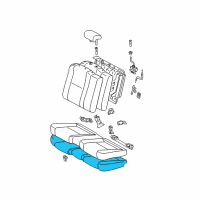 OEM 2007 Toyota Solara Seat Cushion Pad Diagram - 71503-AA040