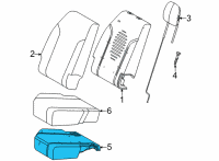 OEM 2022 Toyota Sienna Seat Cushion Pad Diagram - 79235-08070