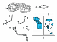 OEM 2021 Chrysler Voyager Fuel PUMP/LEVEL Unit Diagram - 52029953AA